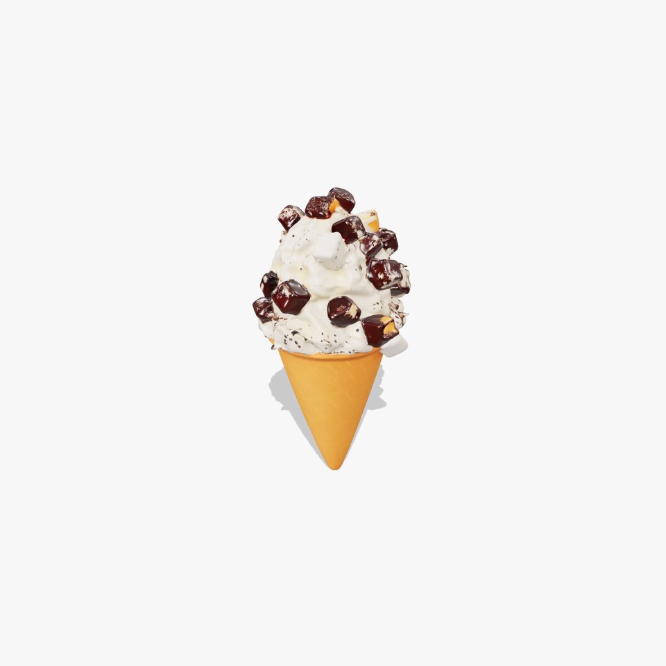 Chocolate Marshmallow Ice Cream model pack